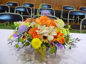 入学式のテーブル花