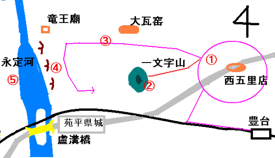 盧溝橋事件の地図