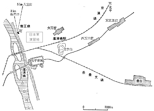 盧溝橋事件地図