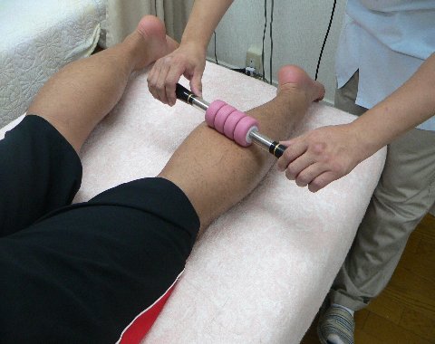 下腿部の治療（四つ玉）