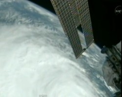 International Space Station Passes Over Hurricane Irene 